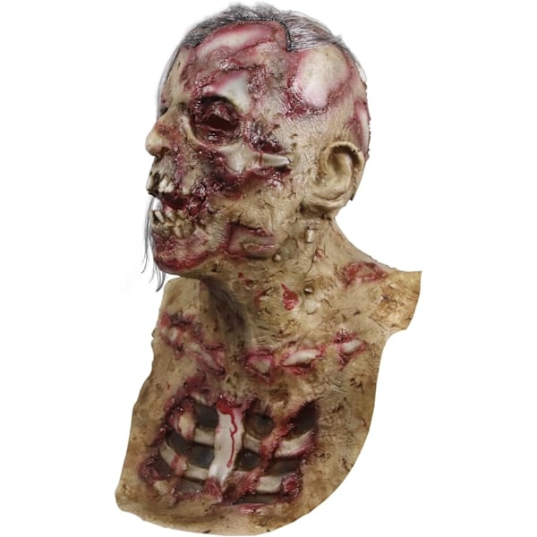 Scary Walking Monster Mask Død Zombie Scary Halloween Costume Party Full Latex Cosplay Props Voksen