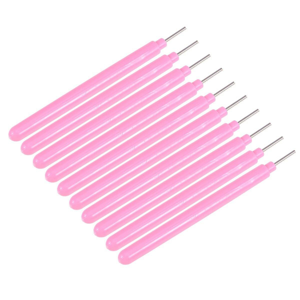 10 st korttillverkningsverktyg DIY Quilling-verktyg Quilling-penna Quilling-verktygssats Pappersquilling Rullpenna Rosa Pink M