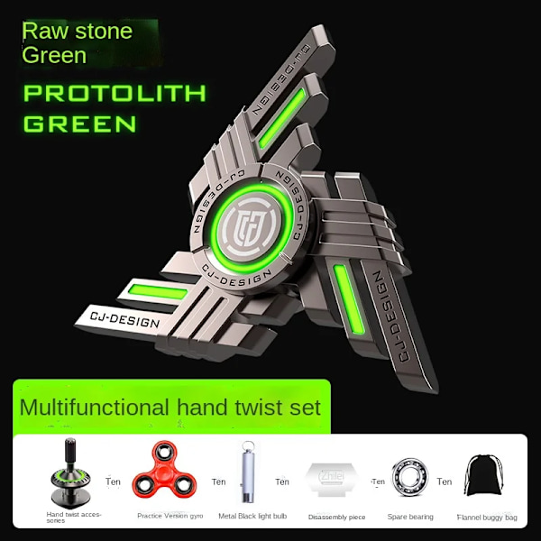 Metall Fidget Spinner Lysande Legering Antistress Finger Stressavlastning Venting Gyro Skrivbordsleksaker för Vuxna Barn Stressavlastande Leksaker