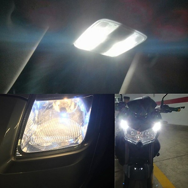 10x Vita Bil Auto LED T10 Canbus 194 W5w Blinkers Bromsljus Registreringsskylt LED Kupé Läslampa Parkering LED Sidoljus