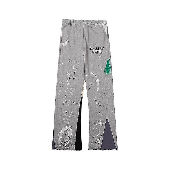 Gallery Dept Speckled Graffiti Guard Pants Straight Jeans Herre- og Damebukser Casual Bukser [Redusert!!!Nytt Tilbud] Grå Grey S