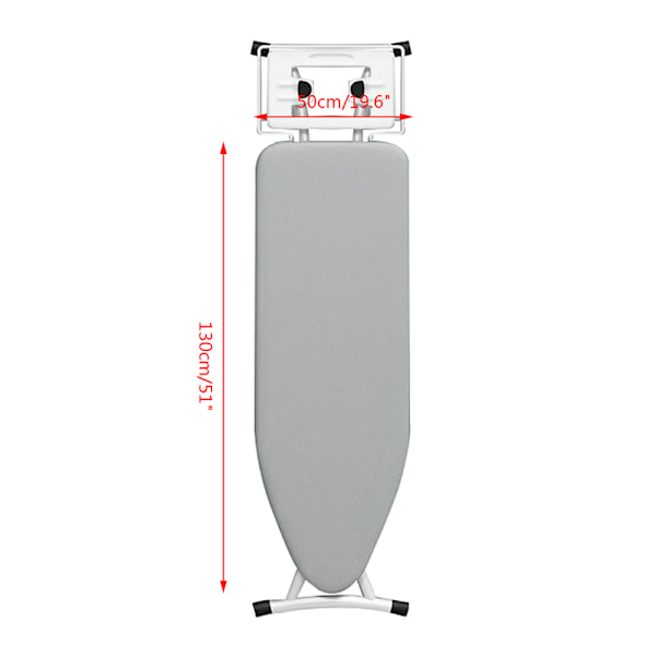 Polyester strykebrettstrekk Høy temperaturbestandig dobbeltlags strykebrettstrekk Grå Gray 130*50cm
