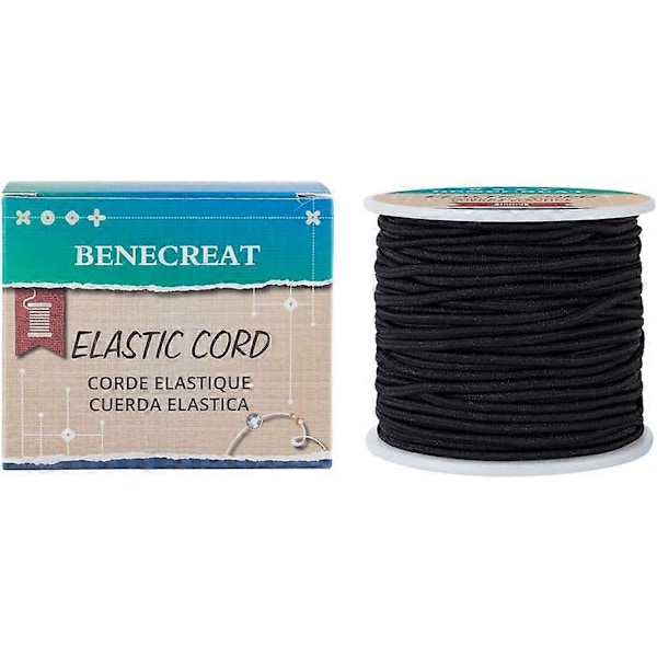 2,5 mm Sort Elastisk Snor 35 meter Stræk Tråd Perlesnor Stof Snor Reb til DIY Håndværk Armbånd Halskæde (FQ)