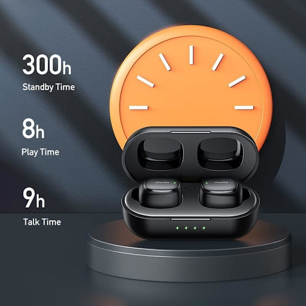 Trådløse ørepropper for små ører, kun 3 g, lette, søte farger for kvinner og barn, Bluetooth 5.3 ørepropper, hurtigladingsetui, Bluetooth E Bleached Blue