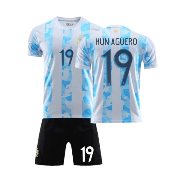 Ny 20-21 Argentina tröja nr 10 Messi hem och borta Neymar vuxen och barn speluniform 2021 Home No. 19 22