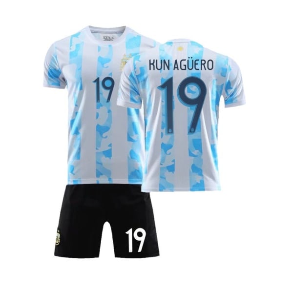 Ny 20-21 Argentina tröja nr 10 Messi hem och borta Neymar vuxen och barn speluniform Away No. 10 with socks 28
