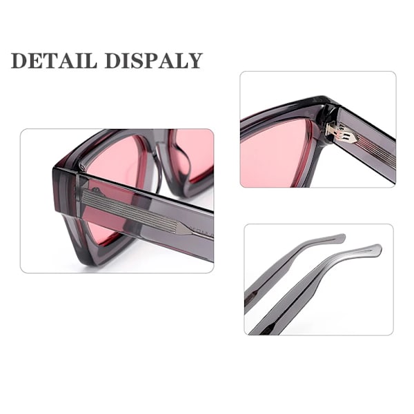 2024 Mukautetut tukkumyynti Yksinkertaiset trendikkäät polarisoidut sävylasit Tac-linssit Lasit Naisille Asetaattilasit Miehille Laadukkaat aurinkolasit C14 Acetate Sunglasses