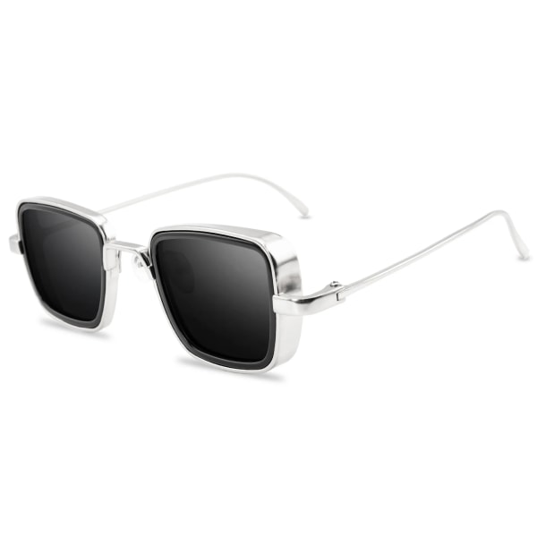 Firkantede Solbriller Uv400 Mote Skygge Luksus Solbriller for Menn Tilpasset Logo Briller Høy Kvalitet Metall PC Dekorasjon Voksen C9 Sunglasses