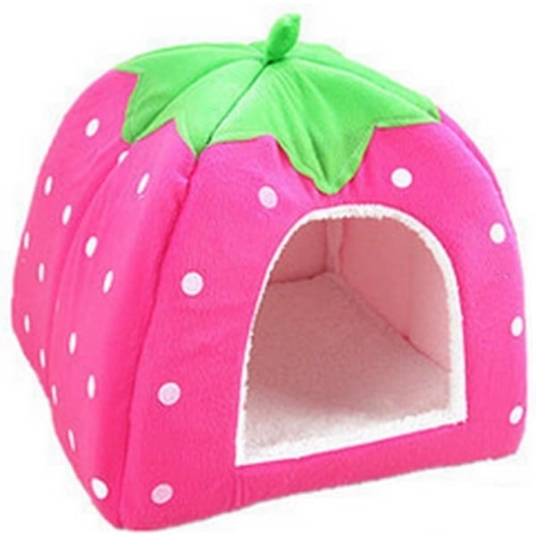 Pet Accessories Dog House Strawberry Pattern Cat Rabbit Bed SQBB