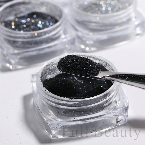 6 kpl Kynsi Tarrat Värit Glitter Set Syksy ja Talvi Timantti Roskakori Pink Champagne Sekvenssit Kynsi Glitter Kynsi D color