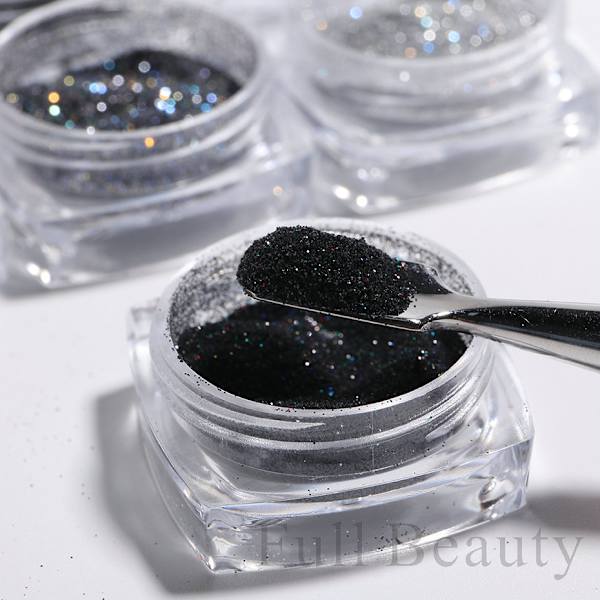 6 st Nagelstickers Färger Glitter Set Höst och Vinter Diamant i Papperskorgen Rosa Champagne Pailletter Nagel Glitter Nagel W color