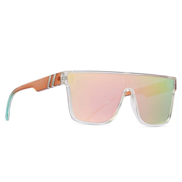 2024 Heta Rosa Spegel Coola strand en bit lins trendiga solglasögon unisex snygga herr sport solglasögon 2024 nyanser för resor C4 PINK