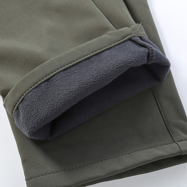Talven lämpimät fleece-housut miehille, hikinauhat, joustavat, vedenpitävät