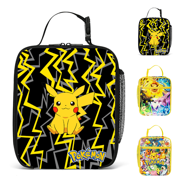 Pikachu Lunchväska Lunchbox Skola Kontor Snack Lunchbox Picknick Förvaringspack #3