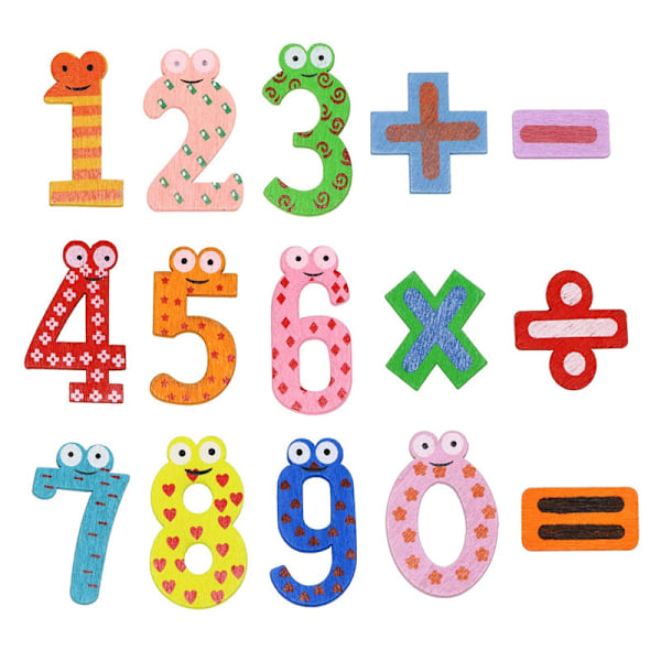 15 numbers magnetic fridge stickers wooden cartoon magnets baby c