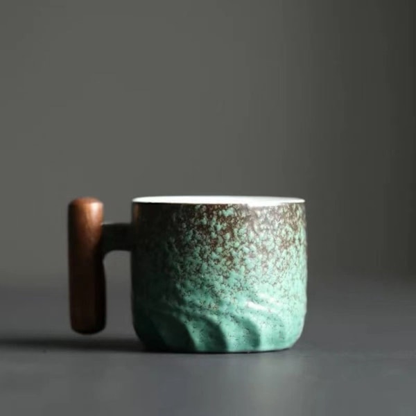 Keramisk Retro kaffekopp filter tekopp BLÅ blue