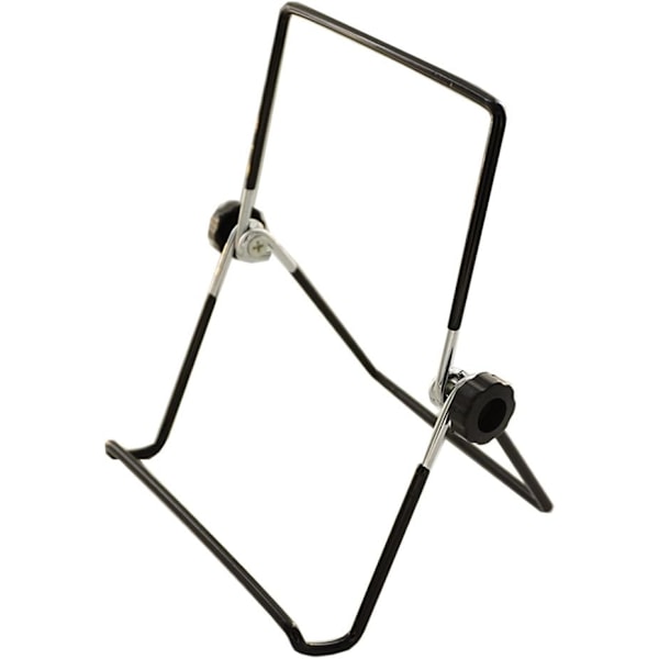 (2-pakkaus) Säädettävä rautateline Easel Taitettava tablettiteline, Näytä kehykset, Valokuva, Keittokirjat, iPad, Taidekokoelma, Musta Black