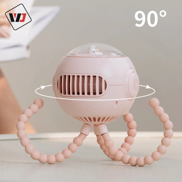 Innovativ to-trins timing bærbar ventilator baby barnevogn anti-klemme design  barnevogn ventilator til baby Pink