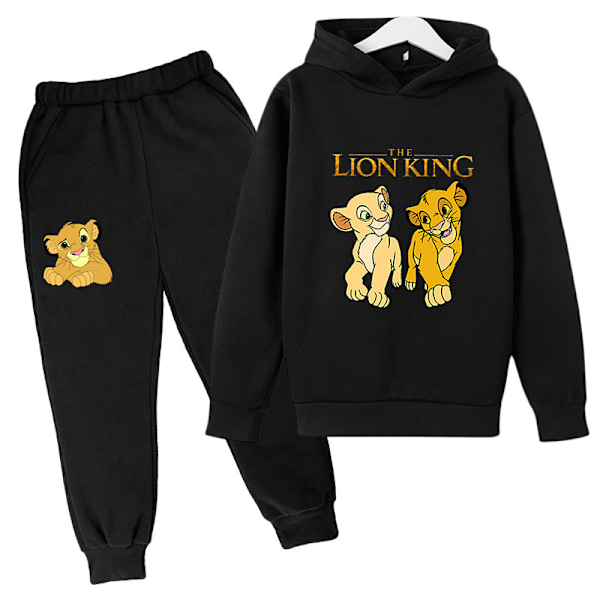 Barn The Lion King Klær 2-delt sett for jenter klær gutter Simba hettegensere topp + bukser barn dress tracksuit sportstøy bilde farge 20 110CM