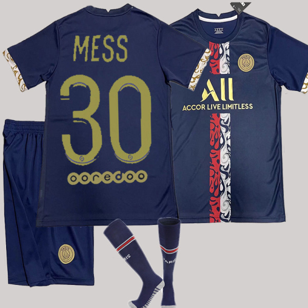 22-23 Paris special edition fodboldtræningstrøje 30 Messi nr. 7 Mbappe nr. 10 Neymar fodbolduniformssæt Paris special edition L#