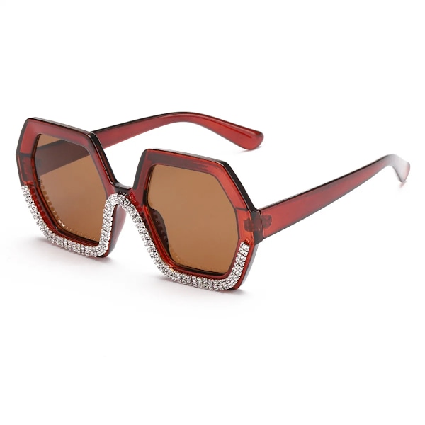 Vintage hexagon PC ramme diamant herre kvinder skygge briller solbriller C4 fashion sunglasses