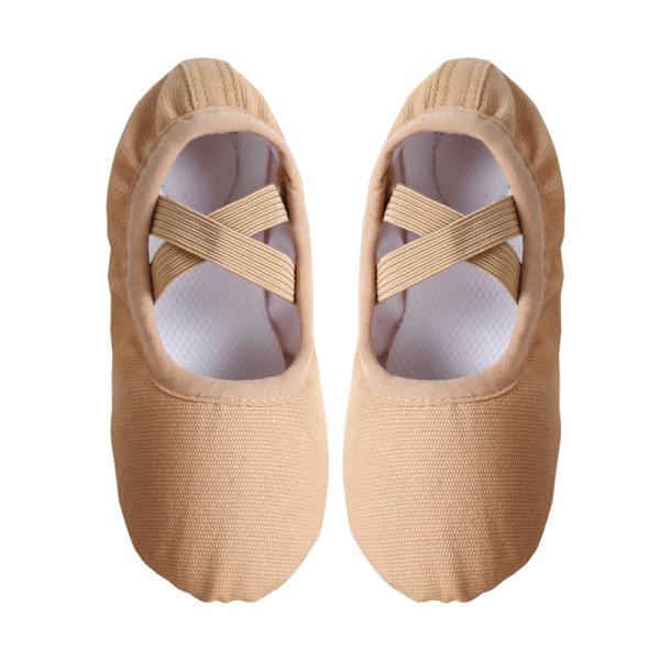 Dam Balettskor Dans Vuxna Barn Balettskor Mjuk Sula Professionell Canvas Dansträningsskor för Balett kamel camel 41