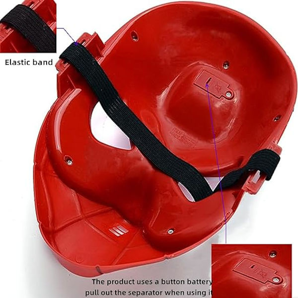 Spindelmannen-masker för barn, Spiderman-mask med lysande LED-ögon för Halloween