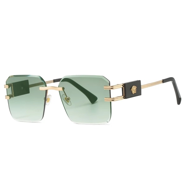 2024 Lyxiga Märkesdesigner Solglasögon Mode Retro Fyrkantiga Ramlösa PC-Glasögon Utomhus Visir Solglasögon C7 Fashion