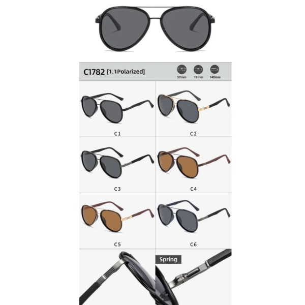 Laadukkaat mukautetut TR-aurinkolasit polarisoiduilla unisex-aurinkolaseilla, uudet trendikkäät aurinkolasit, uusi malli aurinkolasit random Mix different models