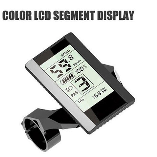 Sort Ebike Display 800S for BBS01 BBS02 HD Mid Motor Pakken Inkluderer 1 Display