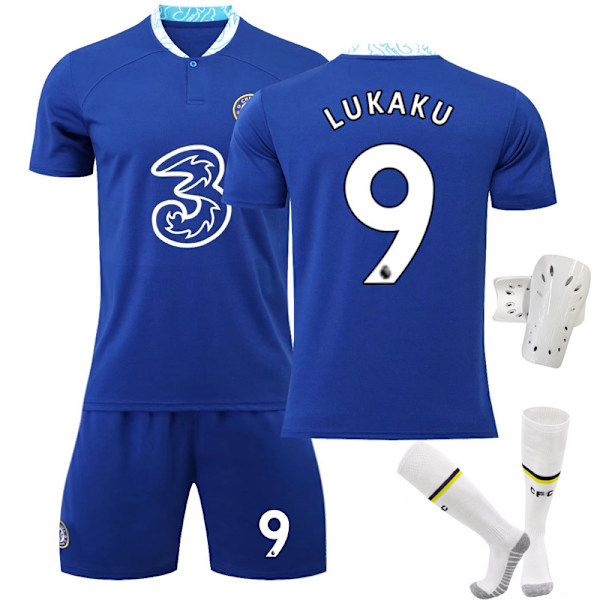 22-23 Chelsea kotipaita nro 10 Pulisic 9 Lukaku 19 Mount Werner jalkapalloasu Size 9 with socks #XL