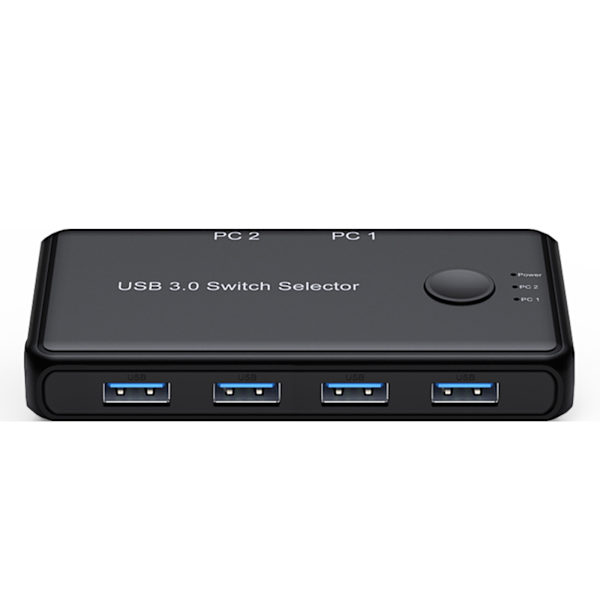 4 Port USB3.0 2.0 KVM - Älykäs kytkin 2 sisään 4 ulos USB-kytkin 2 tietokoneelle 4 USB-liitäntää