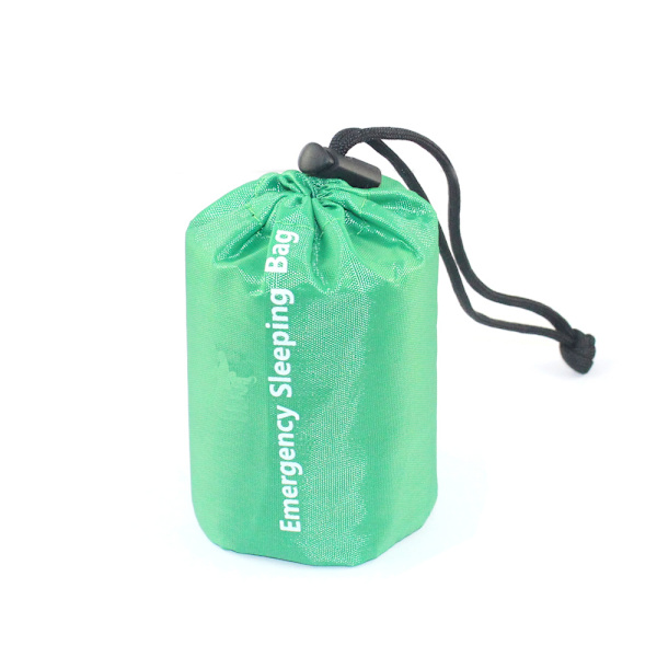Nödsovsäck för överlevnad, 1-pack, 210cmx91cm, Vattentät Termisk Bivy-säck för Camping, Vandring, Utomhusaktiviteter & Resor, Hållbar (grön)