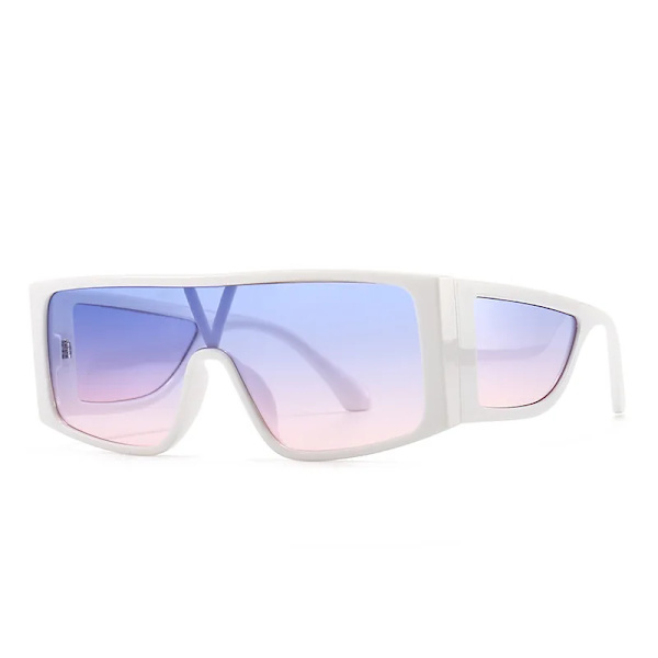 Uusimmat Ylisuuret Aurinkolasit Naisille, Luxusmerkki, Muodikkaat Suuret Kehykset 14520-White/blue pink 14520