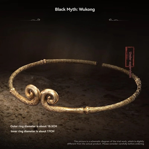 Game Sales Black Myth: Wukong Periferi Guld Hoop Ring Badge Vindspil Model Replika Spil Prop Samleobjekt Ins Gaver Legetøj US size 9