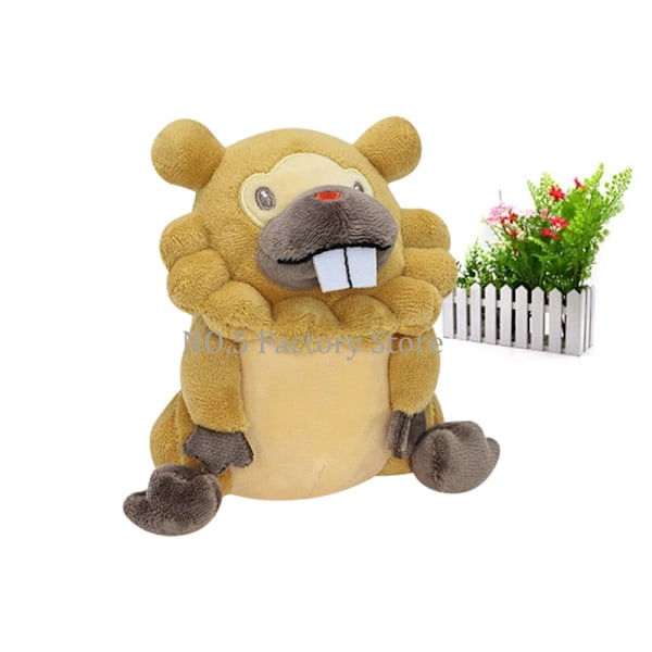 Plushleksaker Fit Bidoof Mjuka Stoppade Leksaker Japan Film Anime Bidoof Bibarel Dockor Söta Jul Födelsedag Barnpresenter 13cm Bidoof
