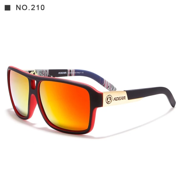 2024 Fashion KDEAM Brand Design UV400 Sport Polariseret Firkant Nuancer Solbriller Unisex Belægning Briller Gafas de sol til Sport C210