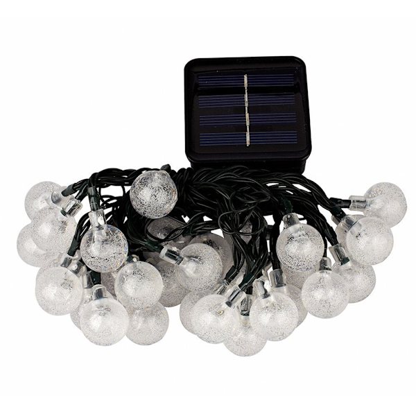 20/50 LED Kristallkula 5/10M Solcellelampe Strømslynge Feelygter Sol Girlander Have Julbryllupsdekoration til udendørs brug RGB RGB 20LEDS 5Meters