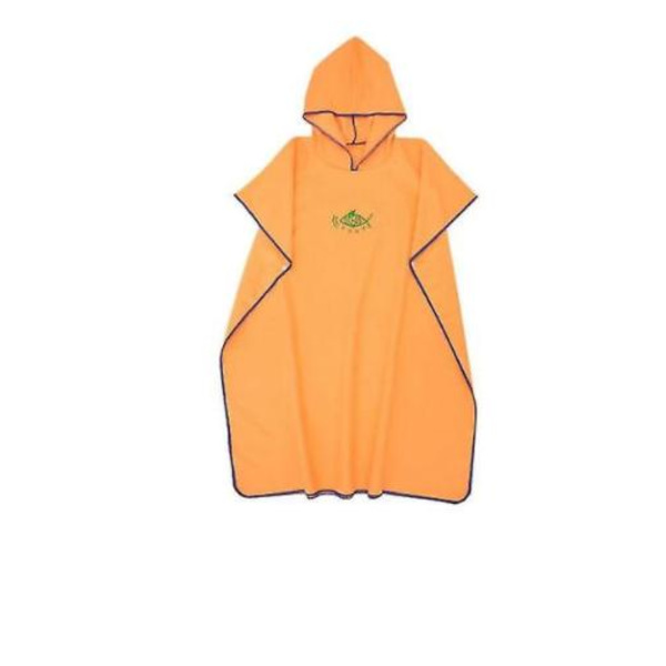Rantapyyhe Poncho Kylpytakki Huppu Nopea Kuiva Kylpytakki Uimapyyhe orange