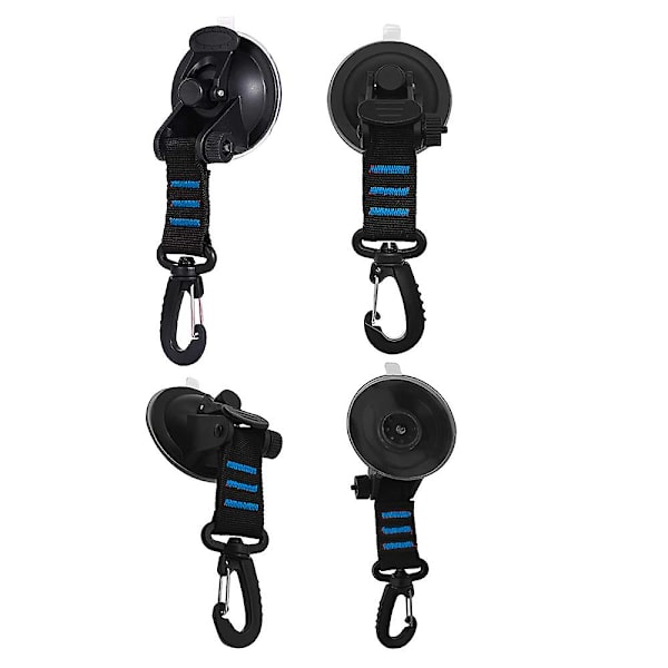 Tunga sugkoppar 4 stycken med krokar Uppgraderad bilcamping blue