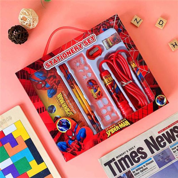 Stationery set av 7 delar för barn skolbox med penna