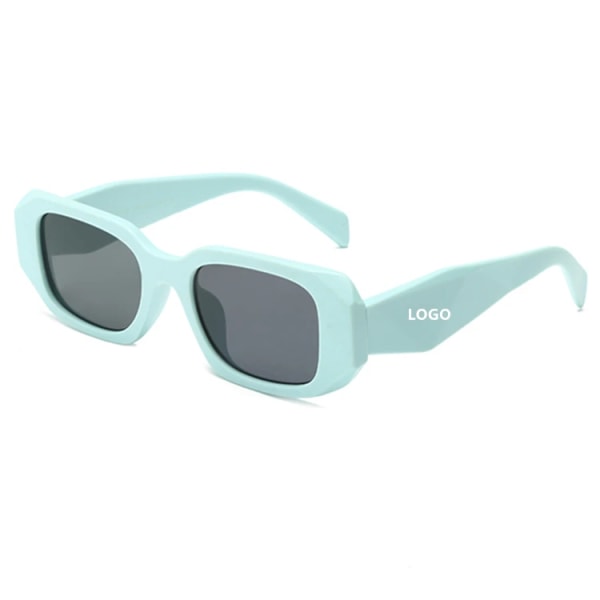 Trendy Retro Shades Mænd Fashionable Ladies Briller 2024 Solbriller Kvinder Luksus Mærke Designer Solbriller Med Æske Og Logo Blue Glasses with brand logo