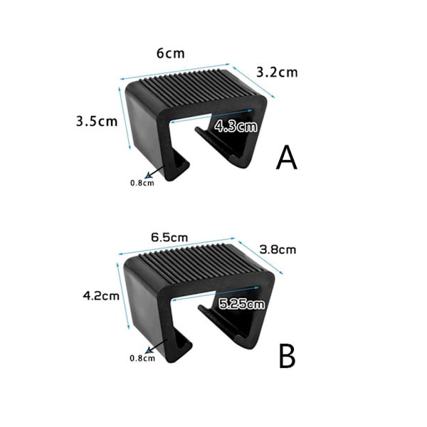 10-pakks utendørs møbelklemmer for hagesofa klemmer rottingmøbler klemmer flettet stol fester kobler seksjon 0.36 B