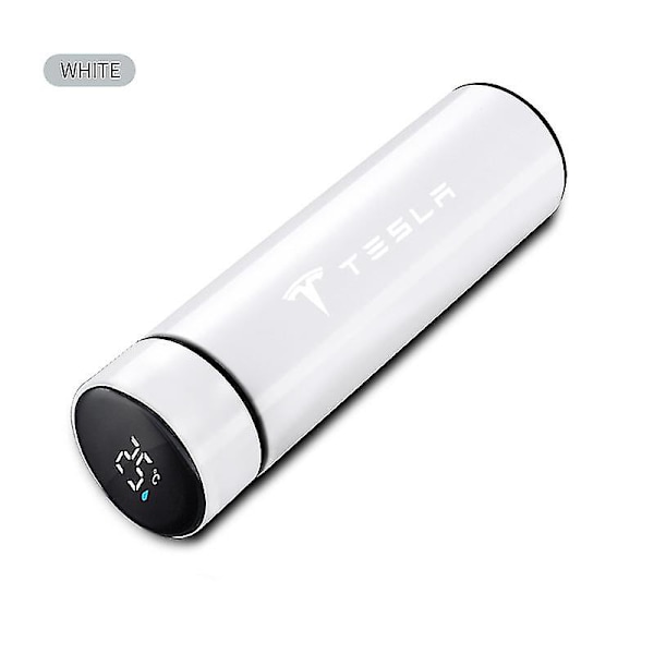 Stor kapasitet 304 rustfritt stål vakuum termos for Tesla Model 3 Model X Model S Model Y biltilbehør White