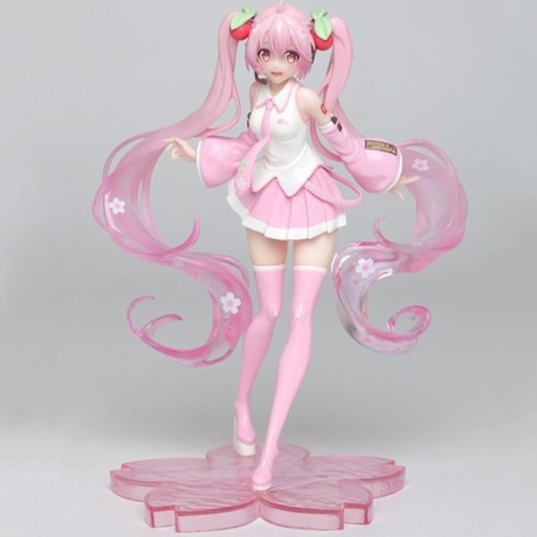 Høj kvalitet Anime Miku Pink Sakura Miku PVC Statue Figur Mode