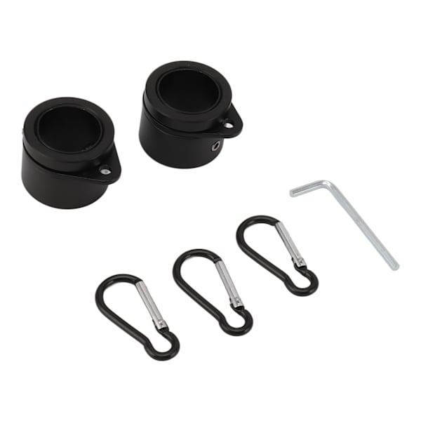 2 st G3/4 flaggstångsringar i aluminiumlegering 360° roterande anti-wrap snurrande flaggstångsmonteringssats svart