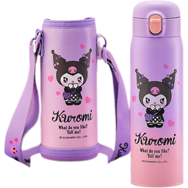 Kuromi Termokande i Rustfrit Stål med Taske 480ml