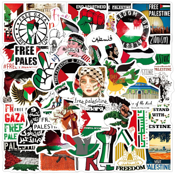 50 st Palestina-klistermärken, Gaza-klistermärken, Rädda Palestina-klistermärken, Rädda Gaza-klistermärken, Laptop-dekal
