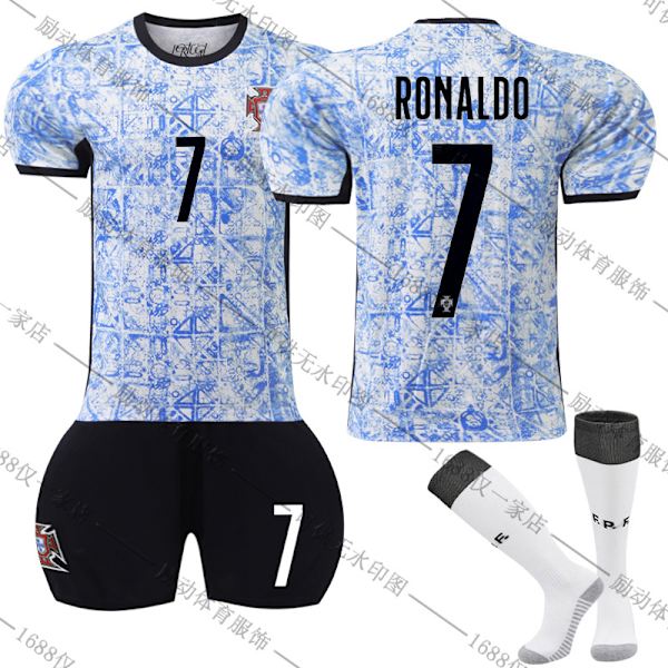 UEFA Euro 2024 Portugal udebanetrøje til børn nr. 7 Cristiano Ronaldo - Perfekt 6-7 years