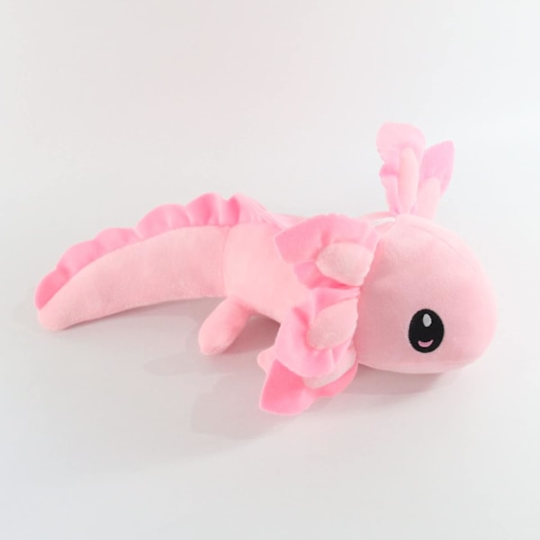 Kawaii Axolotl Plyschkudde Mjukt Fyllt Djur Rosa Gul Axolotl Hexagon Dinosaur Plyschleksaker Dockhus 35cm (Rosa)